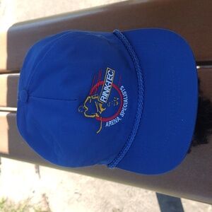 Vtg Rink-Tec Arena Specialist Embroidered Logo Leather Strapback Hat Cap w/Rope